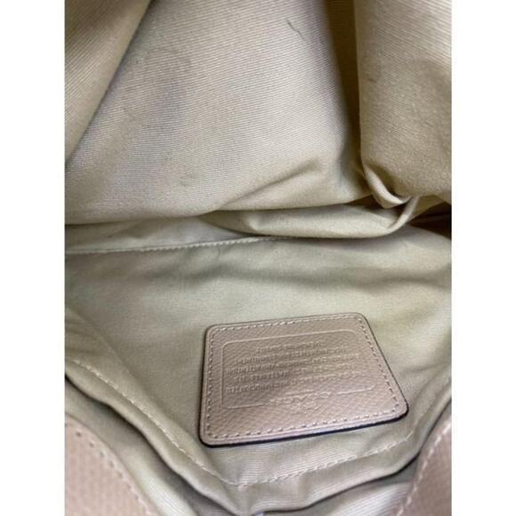 coach medium w adjustable strap tan leather cross - Picture 10 of 12